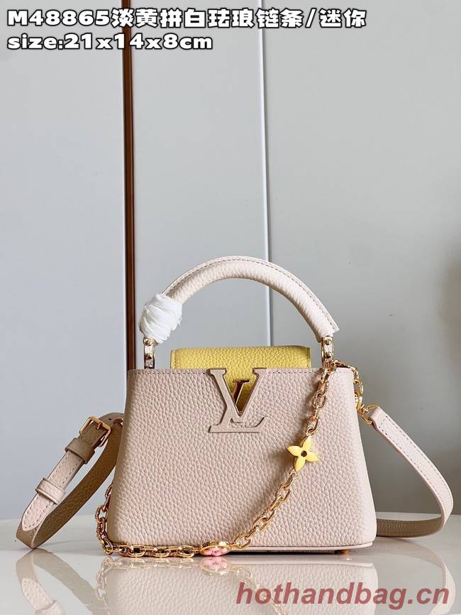 Louis Vuitton Capucines Mini M22375 light yellow