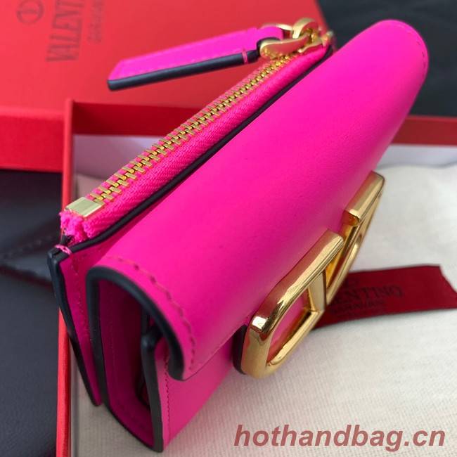 VALENTINO Calfskin Wallet 4138 rose