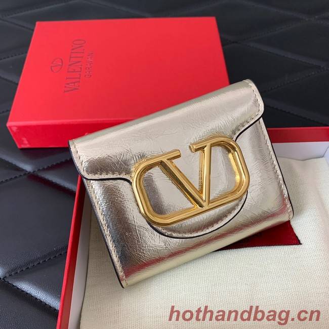 VALENTINO Calfskin Wallet 4138 silver