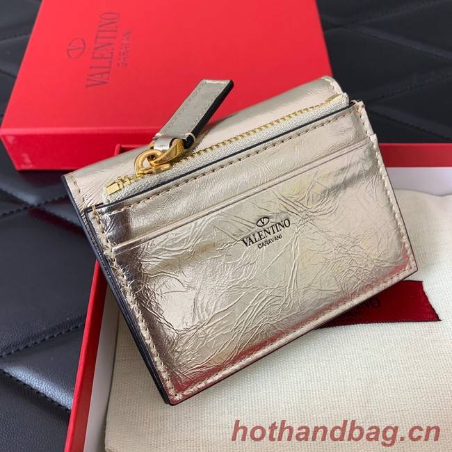 VALENTINO Calfskin Wallet 4138 silver