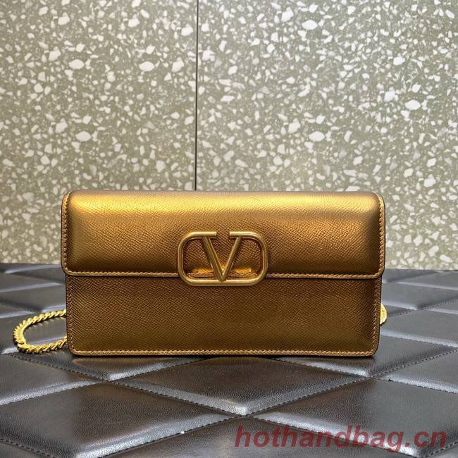 VALENTINO Garavani Rockstud Calfskin Chain bag 0S93VL Brass