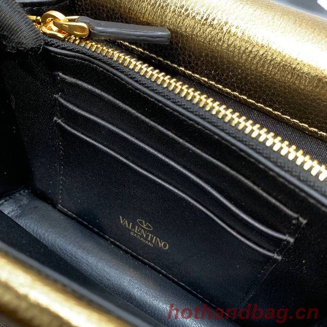 VALENTINO Garavani Rockstud Calfskin Clutch WP0P86R Brass