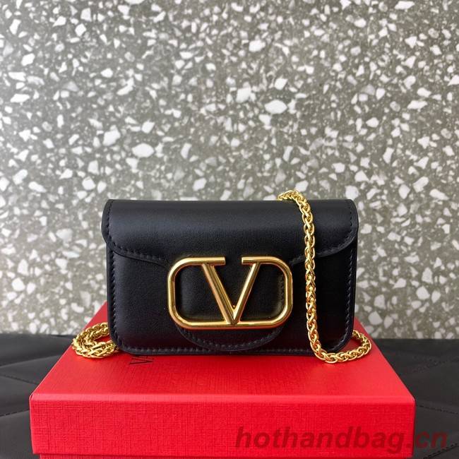 VALENTINO LOCO calf leather chain nano XLI16 black