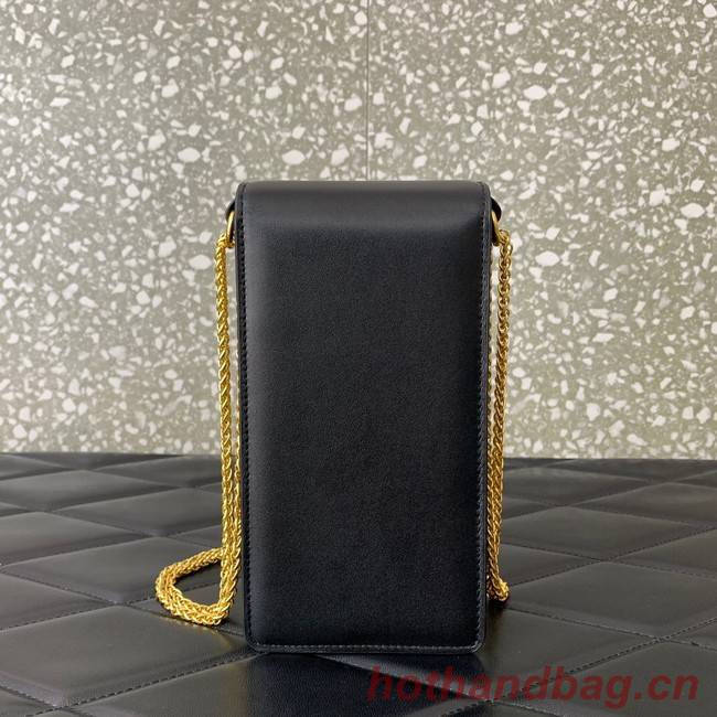 VALENTINO LOCO calf leather chain phone case WP0Z11 black