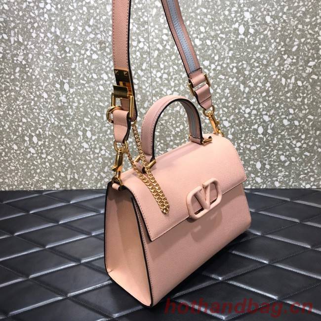 VALENTINO VSLING small Grain calf leather Shoulder bag WB0F53 Cinnamon Pink