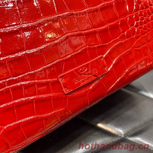 VALENTINO VSLING small Crocodile pattern Shoulder bag WB0F53 red