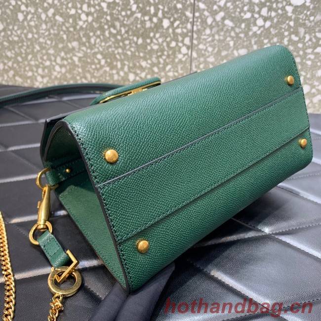 VALENTINO VSLING small Grain calf leather Shoulder bag WB0F53 blackish green