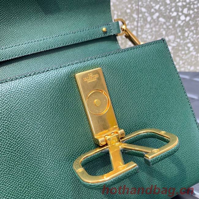 VALENTINO VSLING small Grain calf leather Shoulder bag WB0F53 blackish green