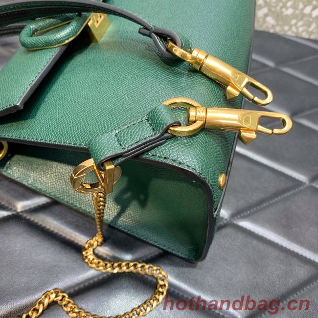 VALENTINO VSLING small Grain calf leather Shoulder bag WB0F53 blackish green