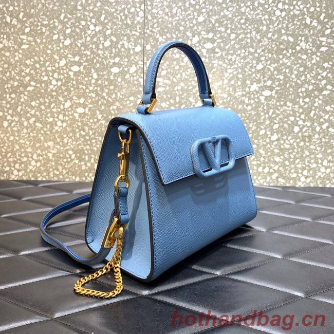 VALENTINO VSLING small Grain calf leather Shoulder bag WB0F53 blue