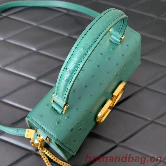 VALENTINO VSLING small Ostrich pattern Shoulder bag WB0F53 green