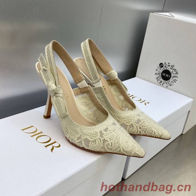 JADIOR SLINGBACK PUMP Embroidered Cotton 93526-4