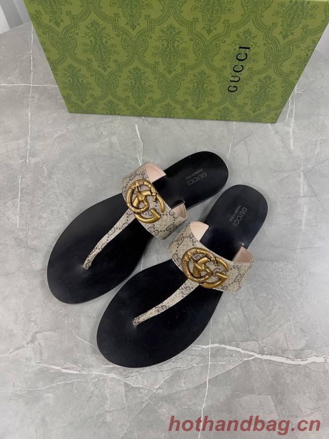 Gucci WOMENS DOUBLE G THONG SANDAL 93537-4