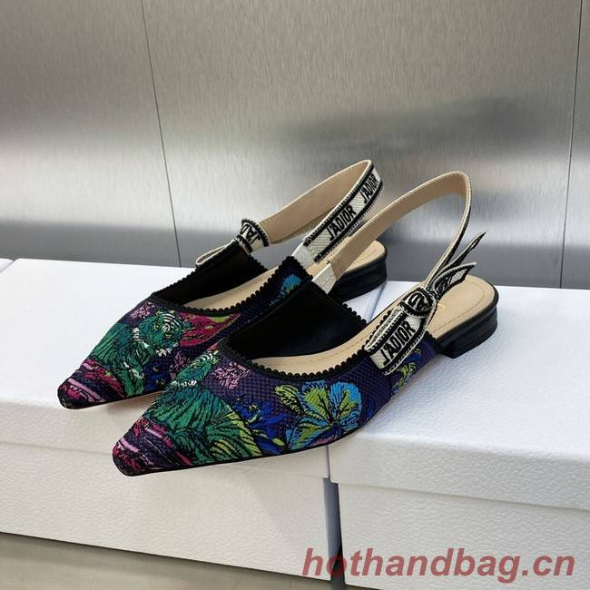 JADIOR SLINGBACK FLAT Embroidered Cotton 93532-1