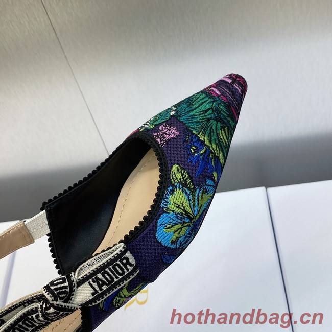 JADIOR SLINGBACK FLAT Embroidered Cotton 93532-1