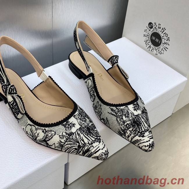 JADIOR SLINGBACK FLAT Embroidered Cotton 93532-3