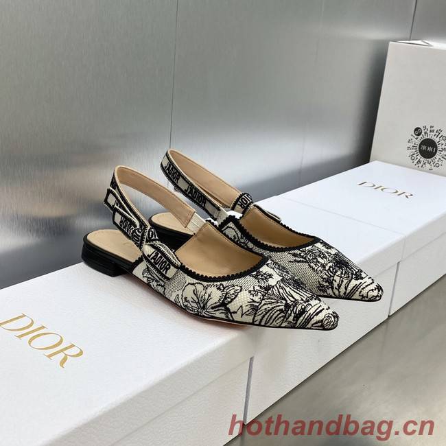 JADIOR SLINGBACK FLAT Embroidered Cotton 93532-3