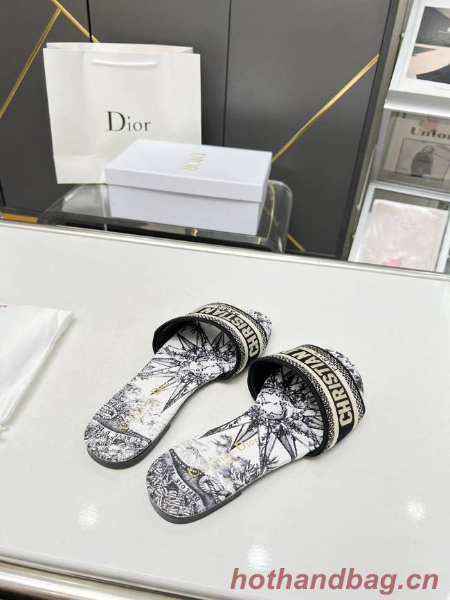 Dior DWAY SLIDE Embroidered Cotton 93552-8