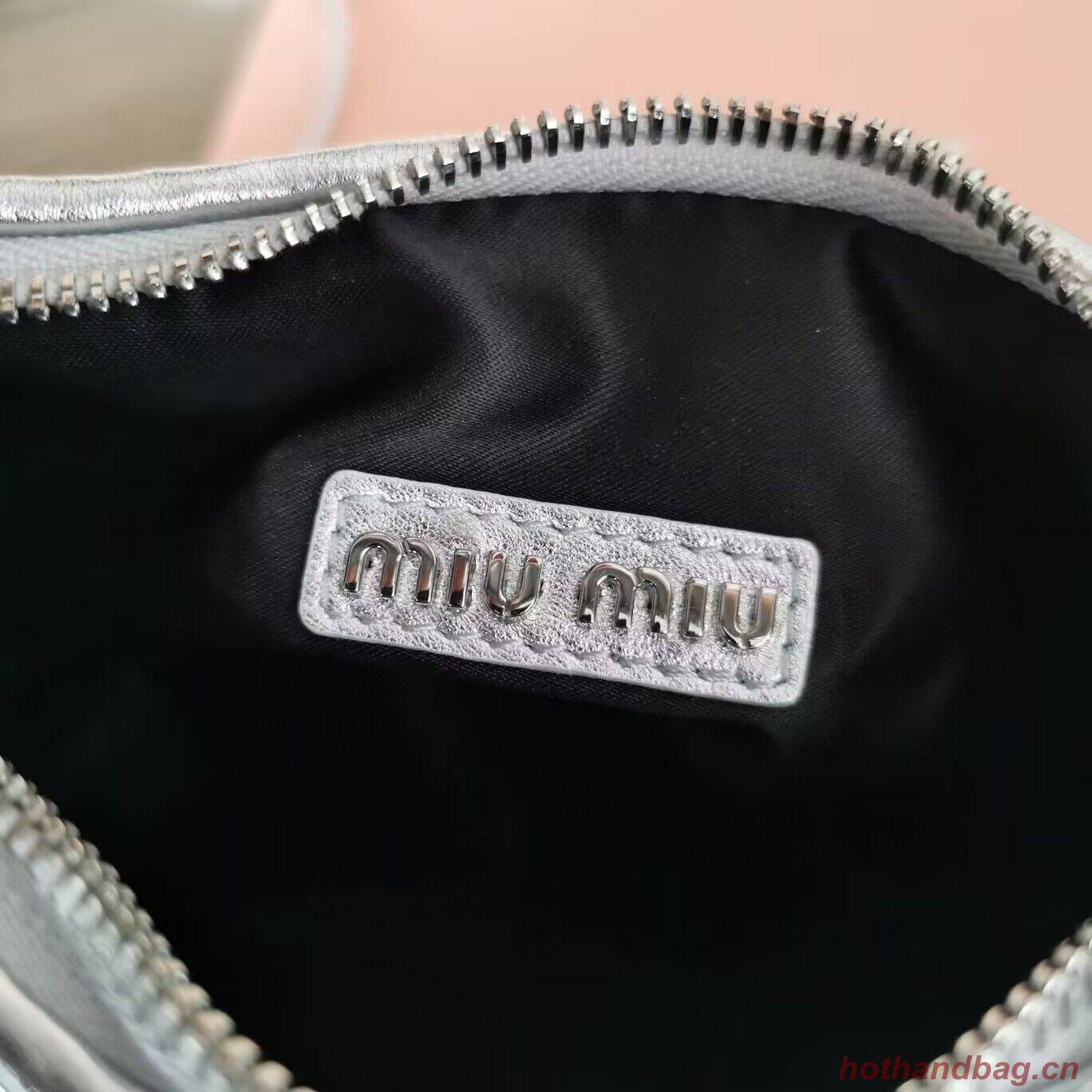 Miu Miu Wander Matelasse Original Sheepskin Bag 5BC125 Silver