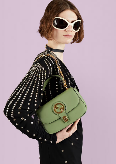 GUCCI BLONDIE TOP-HANDLE BAG 735101 Light green