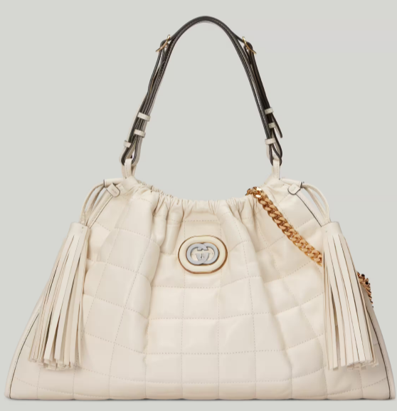 GUCCI DECO MEDIUM TOTE BAG 746210 WHITE