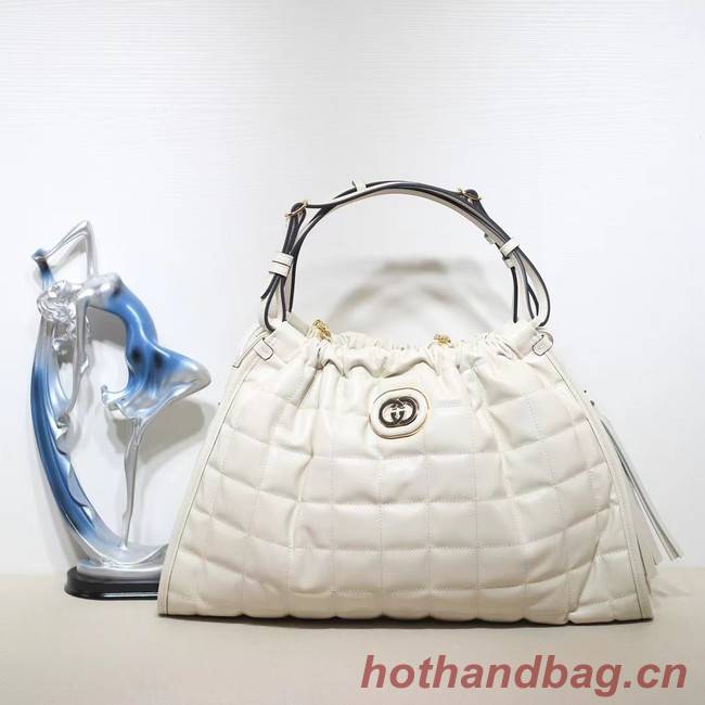 GUCCI DECO MEDIUM TOTE BAG 746210 WHITE