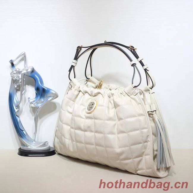 GUCCI DECO MEDIUM TOTE BAG 746210 WHITE