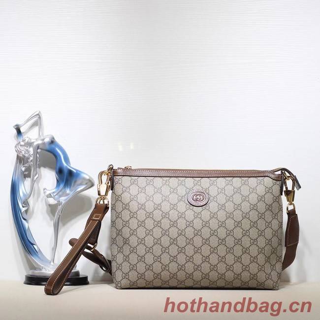 GUCCI MESSENGER BAG WITH INTERLOCKING G 726833 Brown