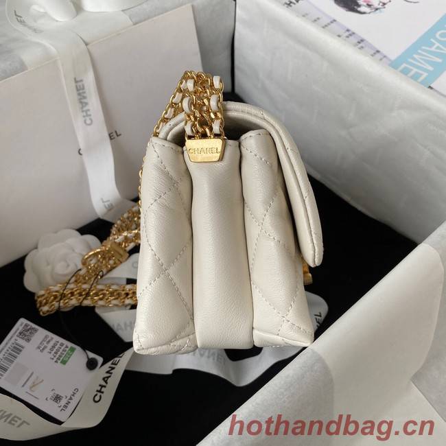 Chanel SMALL FLAP BAG AS3984 white