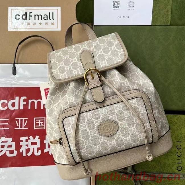 GUCCI BACKPACK WITH INTERLOCKING G 674147 white