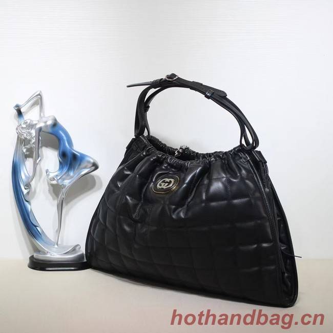 GUCCI DECO MEDIUM TOTE BAG 746210 BLACK