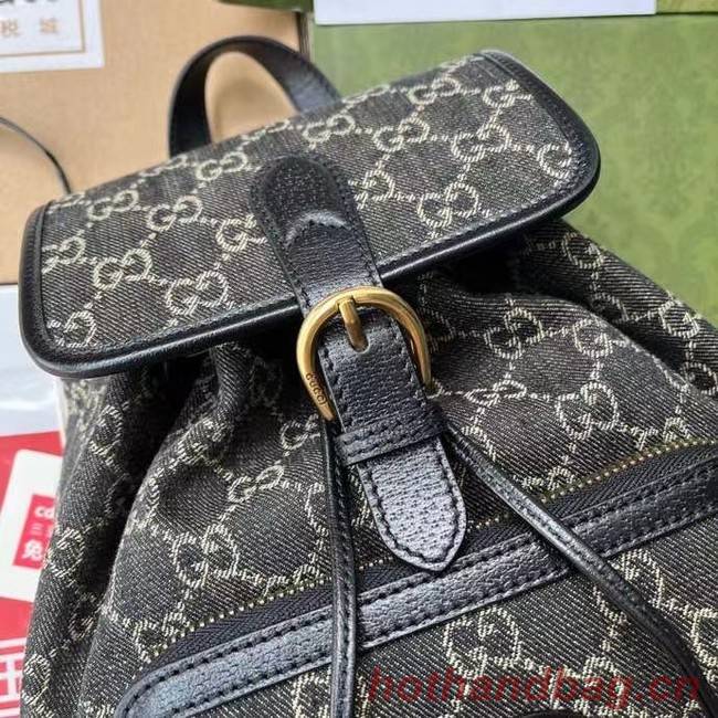 GUCCI Denim BACKPACK WITH INTERLOCKING G 674147 