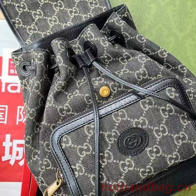 GUCCI Denim BACKPACK WITH INTERLOCKING G 674147 