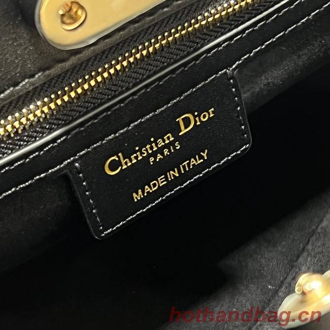 MEDIUM DIOR KEY BAG Black Box Calfskin M1843OBEQ