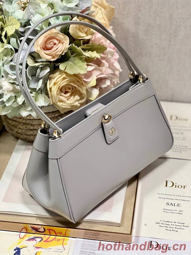 MEDIUM DIOR KEY BAG gray Box Calfskin M1843OBEQ