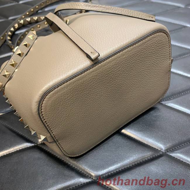 VALENTINO VLOGO SIGNATURE Lambskin nano Bucket Bag 0319 gray