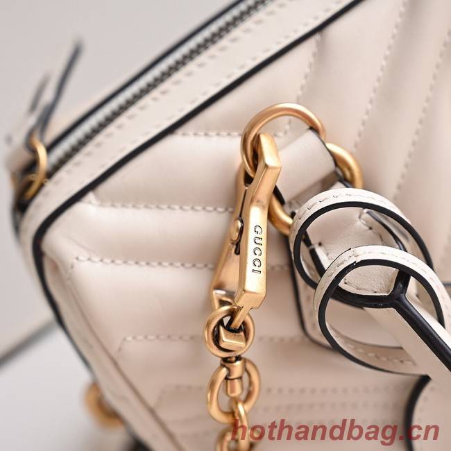 GUCCI GG MARMONT SMALL TOP HANDLE BAG 746319 white