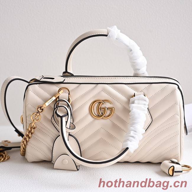 GUCCI GG MARMONT SMALL TOP HANDLE BAG 746319 white