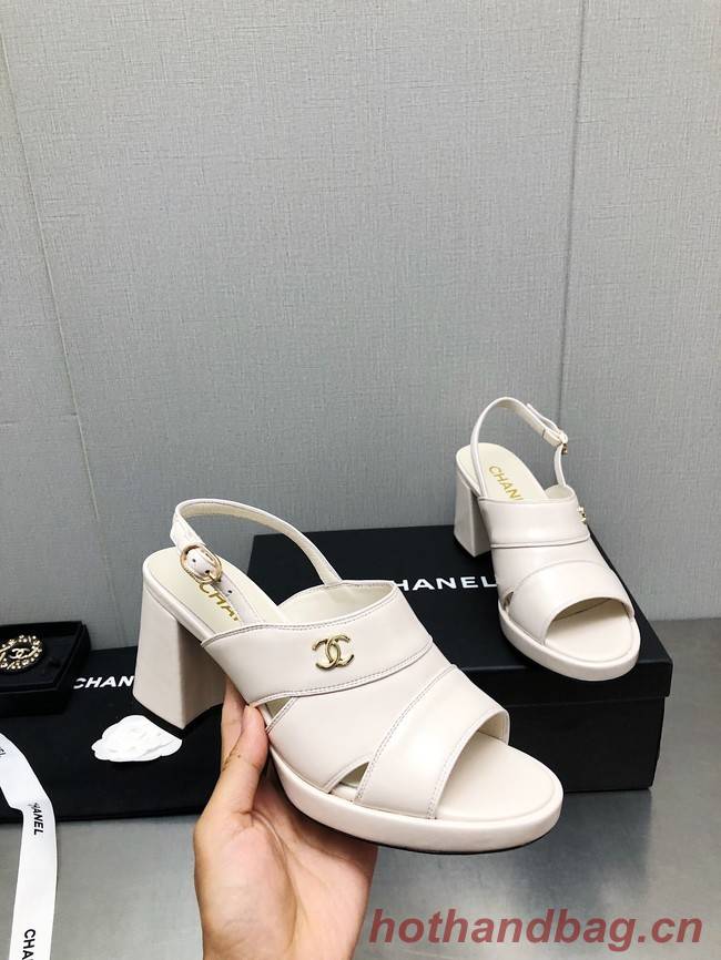 Chanel WOMENS SANDAL heel height 7.5CM 93562-10