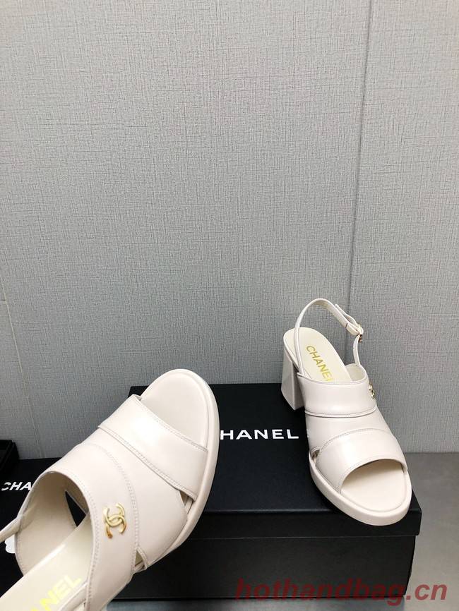 Chanel WOMENS SANDAL heel height 7.5CM 93562-10