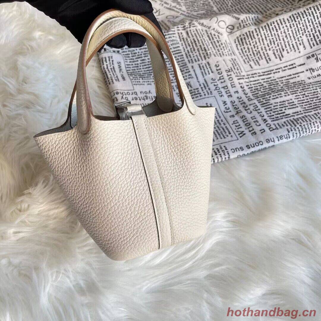 Hermes Mini Picotin 14 Lock Bags Original Togo Leather PL5302 Cream