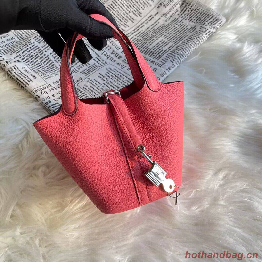 Hermes Mini Picotin 14 Lock Bags Original Togo Leather PL5302 Rose