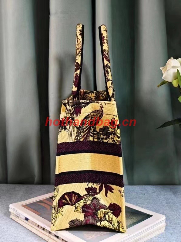 MEDIUM DIOR BOOK TOTE Yellow Multicolor Toile de Jouy Voyage Embroidery M1296ZEUP