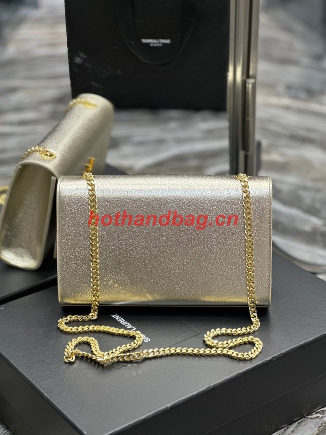 SAINT LAURENT KATE CHAIN WALLET 742833 Light gold