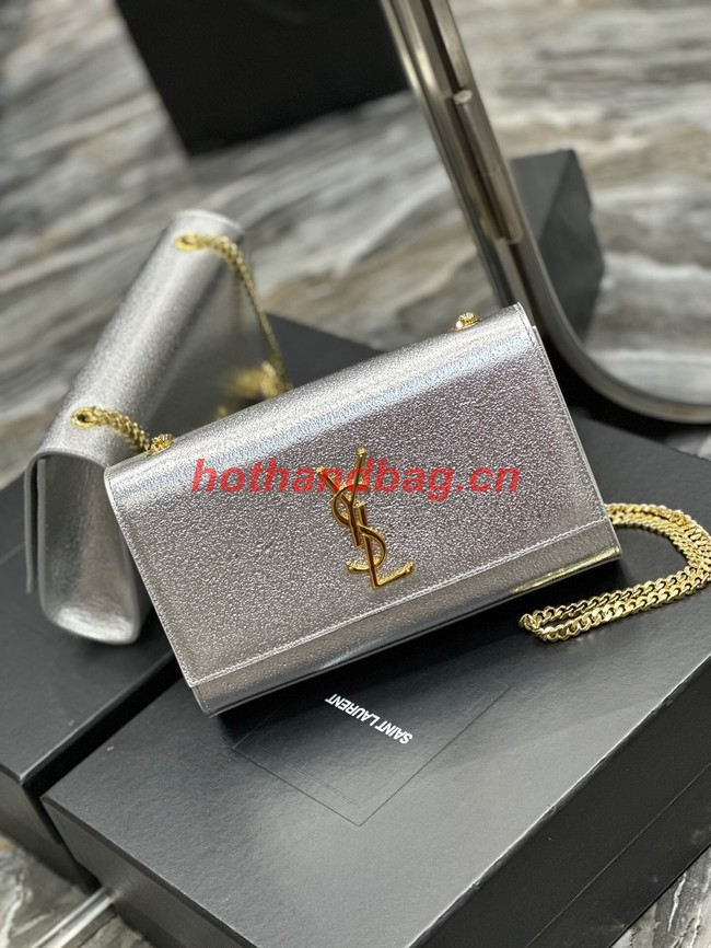 SAINT LAURENT KATE CHAIN WALLET 742833 Silver