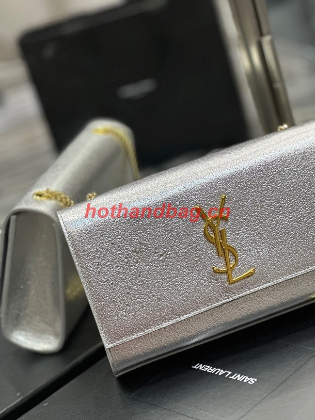 SAINT LAURENT KATE CHAIN WALLET 742833 Silver