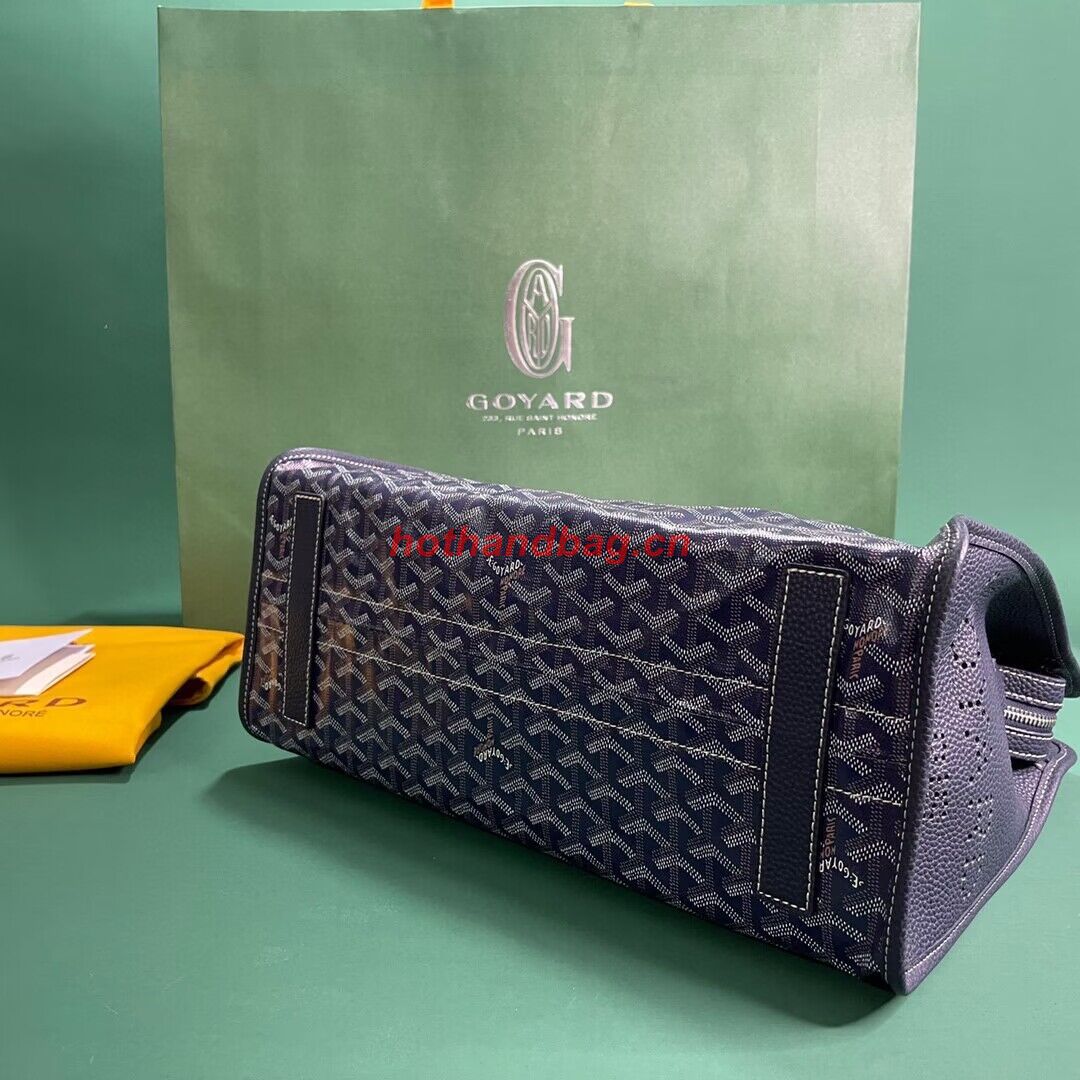 Goyard Hardy 2 Original Calfskin Leather Pet Bag 20299 Dark Blue