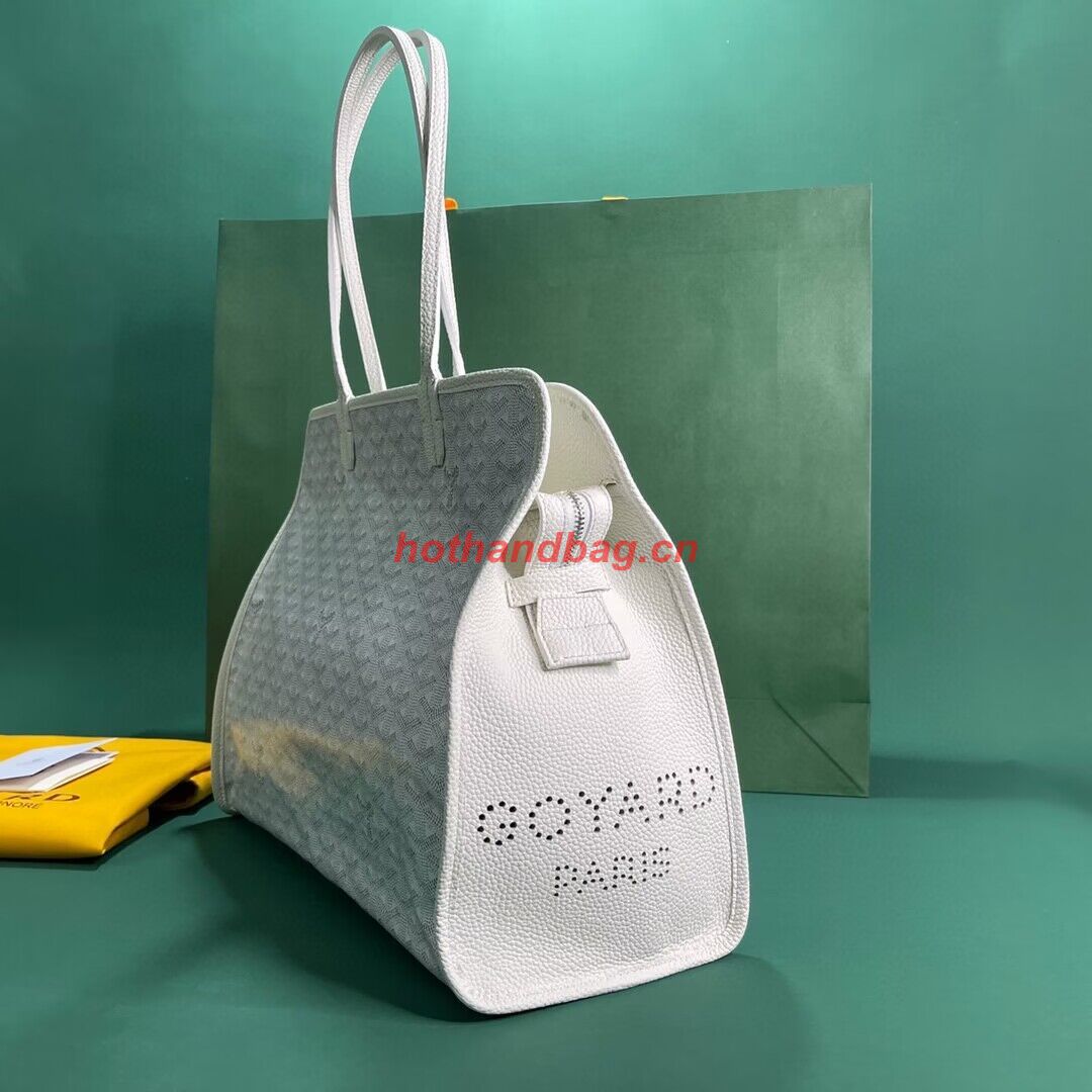 Goyard Hardy 2 Original Calfskin Leather Pet Bag 20299 White