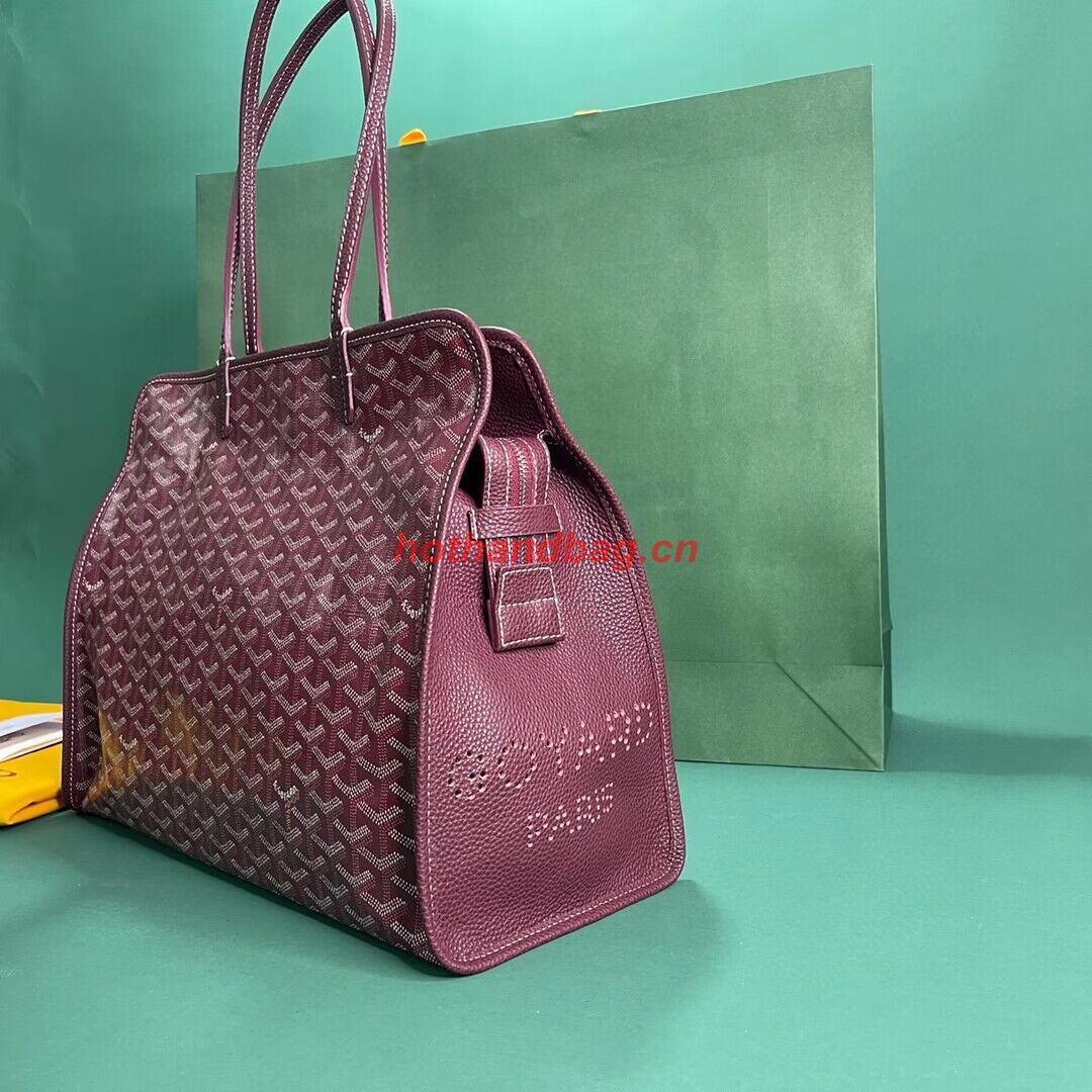 Goyard Hardy 2 Original Calfskin Leather Pet Bag 20299 Wine