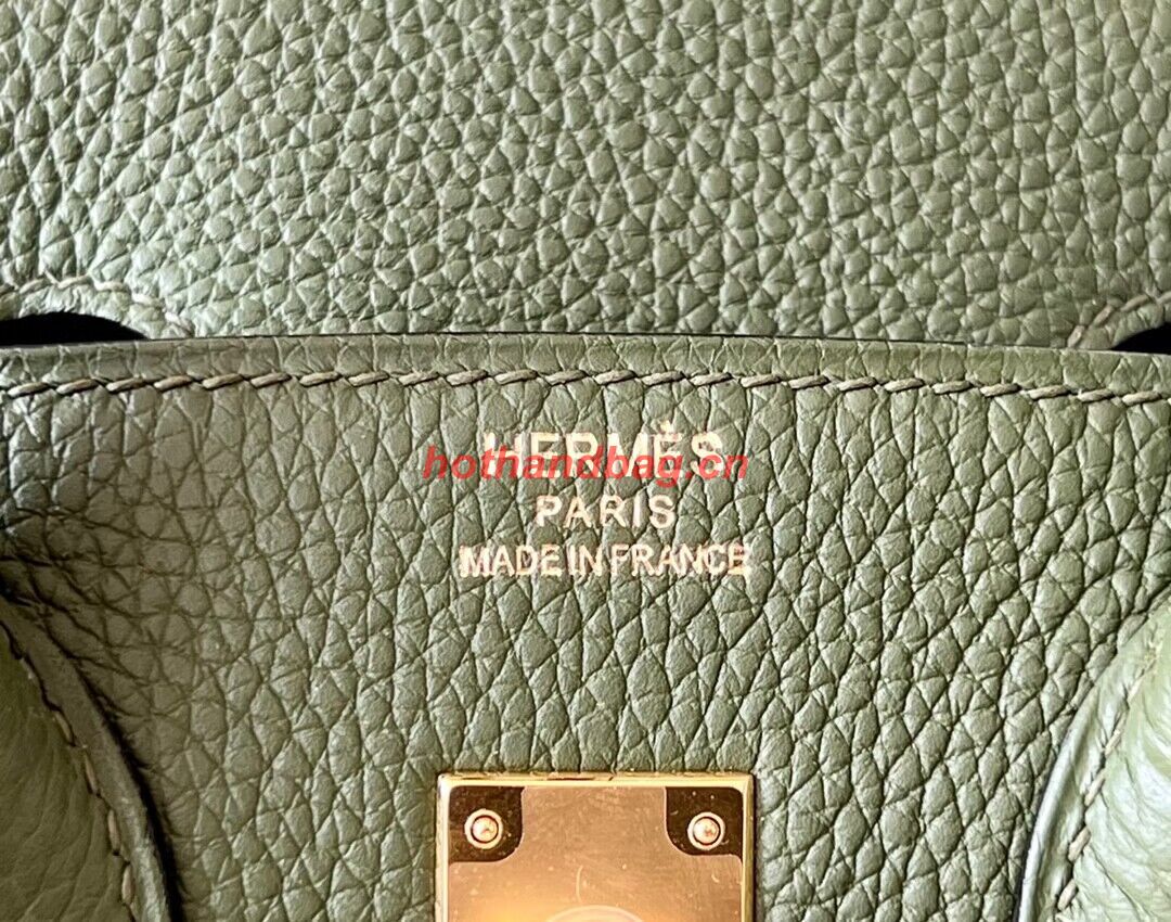 Hermes Birkin 25CM Bag Original Togo Leather 17888 Green